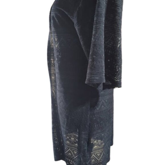 Divided H&M Sheer Black Women's Cardigan Triangle Pattern Size XS - Picture 3 of 9